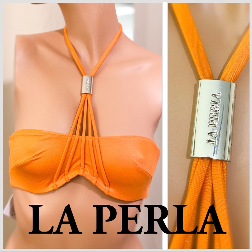 NEW LA PERLA Italy Women's SOUTHPORT swim top. Size 10
